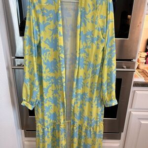 3LL (Colombian brand)  Yellow and Blue kimono, size S, GUC